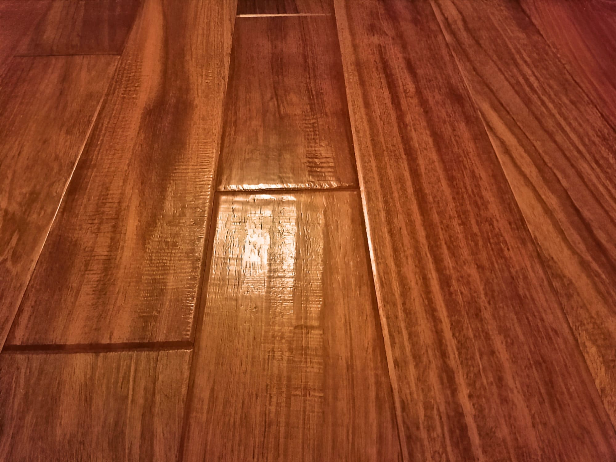 Brazilian Cherry Flooring, Clear Grade, Hand Scraped, Matte UV Oil